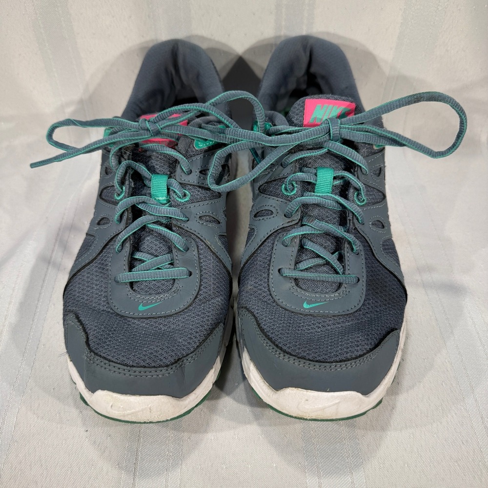 Nike Revolution 2 Running Shoes Womens‎ 9.5 Gray Pink Green 554902-409 - Picture 2 of 8